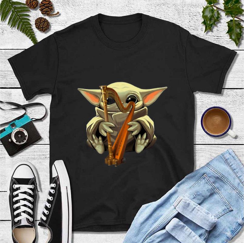 Premium Baby Yoda Hug Harp shirt 4 - Premium Baby Yoda Hug Harp shirt