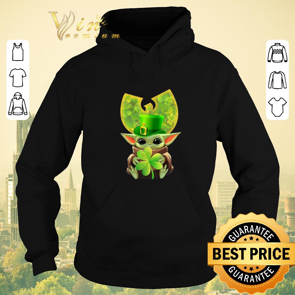 Premium Baby Yoda hug Wu Tang Clan Logo St Patrick Day Star Wars shirt sweater 4 - Premium Baby Yoda hug Wu Tang Clan Logo St Patrick Day Star Wars shirt sweater