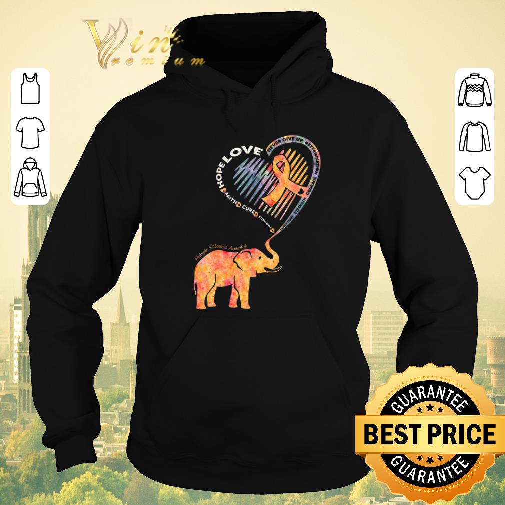 Premium Elephant Multiple Sclerosis Awareness hope love never give up shirt Premium Elephant Multiple Sclerosis Awareness hope love never give up shirt 4 - Premium Elephant Multiple Sclerosis Awareness hope love never give up shirt