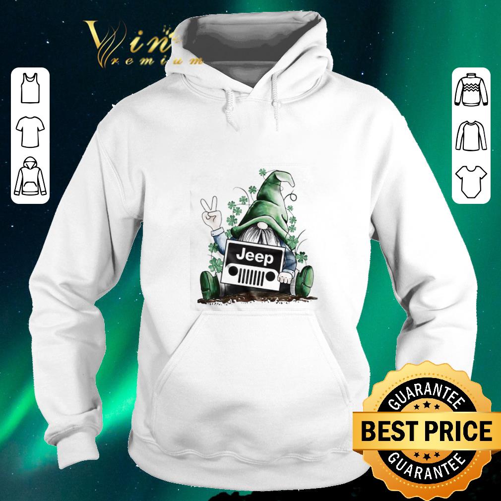 Premium Gnomie Jeep logo Happy St Patrick s Day shirt sweater 4 - Premium Gnomie Jeep logo Happy St. Patrick's Day shirt sweater