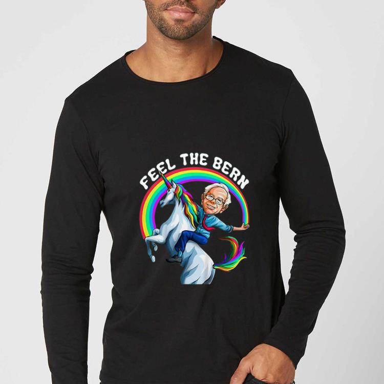 Awesome Bernie Riding unicorn Rainbow Feel The Bern shirt 4 - Awesome Bernie Riding unicorn Rainbow Feel The Bern shirt