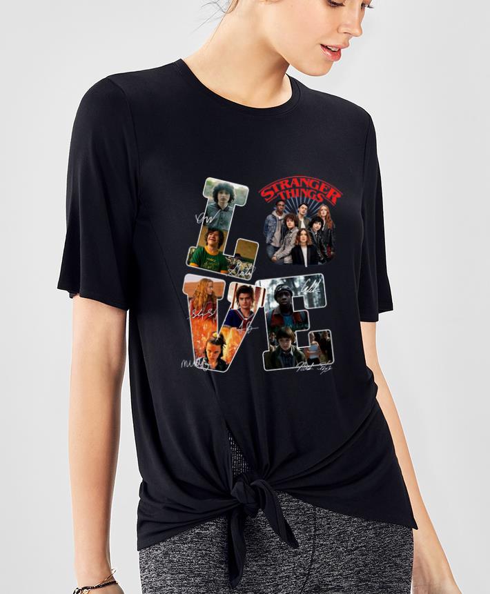 Awesome Love Stranger Things Signatures shirt 4 - Awesome Love Stranger Things Signatures shirt