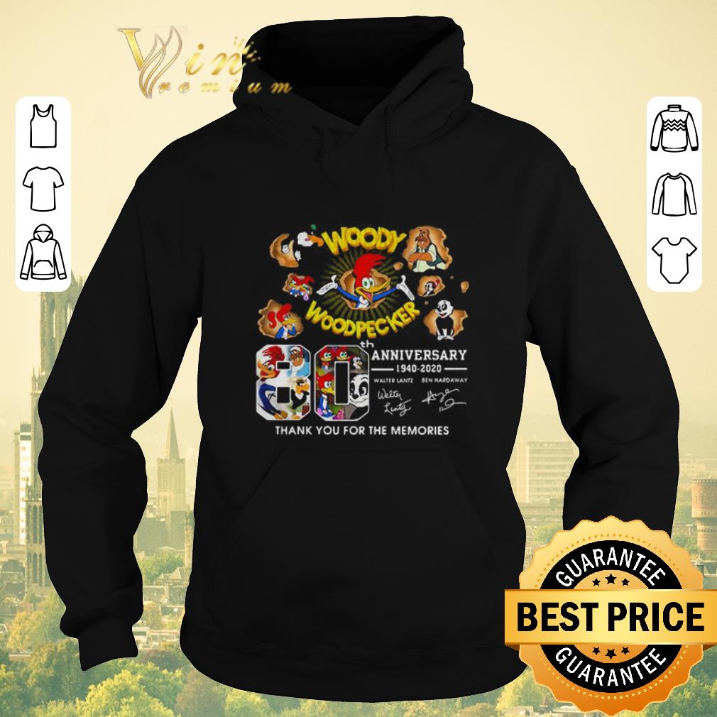Awesome Woody Woodpecker 80th anniversary 1940 2020 signatures shirt sweater 4 - Awesome Woody Woodpecker 80th anniversary 1940-2020 signatures shirt sweater
