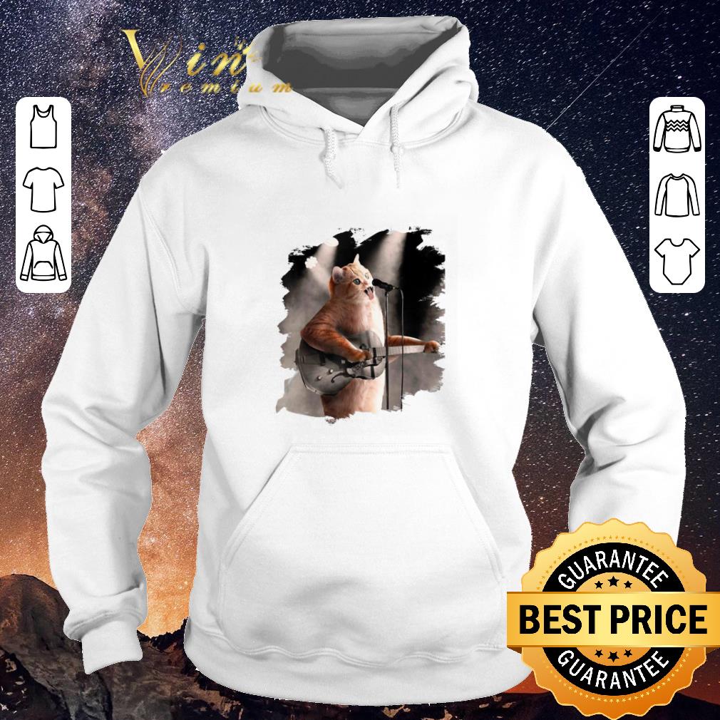 Funny Rocker Cat play with Guitar shirt sweater 4 - Funny Rocker Cat play with Guitar shirt sweater