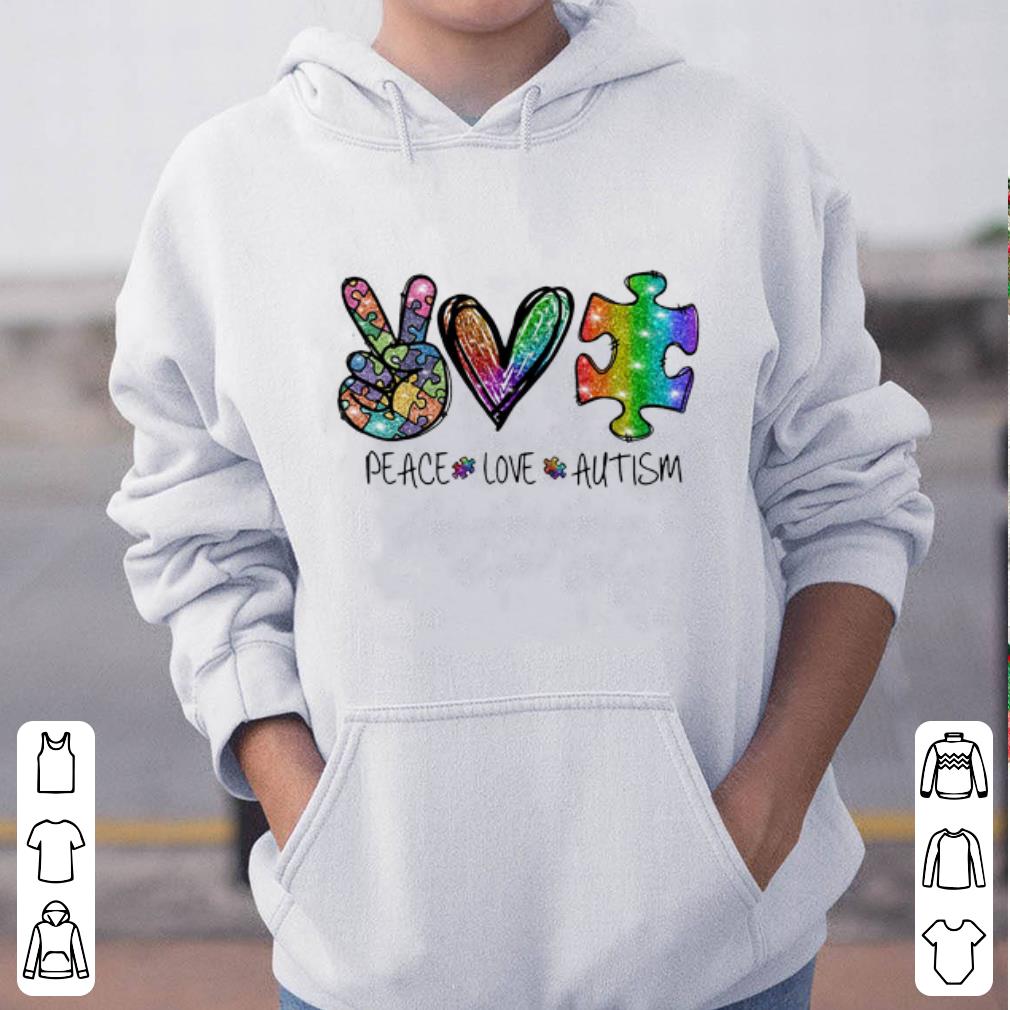Great Peace Love Autism Awareness shirt 4 - Great Peace Love Autism Awareness shirt