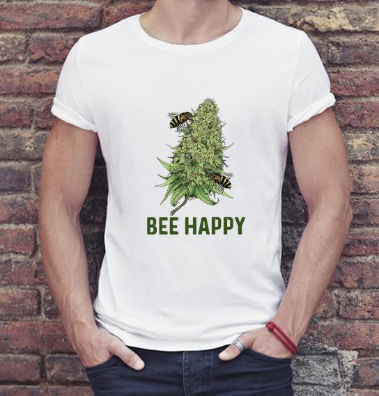 Hot Bees Cannabis Bee Happy shirt 4 - Hot Bees Cannabis Bee Happy shirt