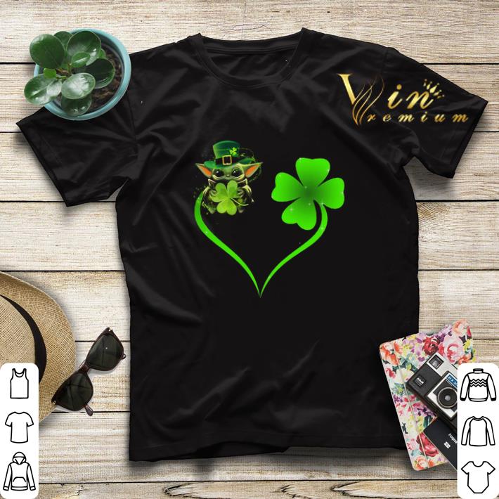 Love Baby Yoda shamrock St Patrick s day heart shirt sweater 4 1 - Love Baby Yoda shamrock St. Patrick's day heart shirt sweater