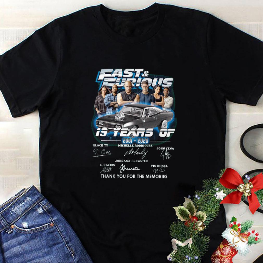 Nice 19 Years Of Fans And Furious Thank You For The Memories Signatures shirt 1 - Nice 19 Years Of Fans And Furious Thank You For The Memories Signatures shirt