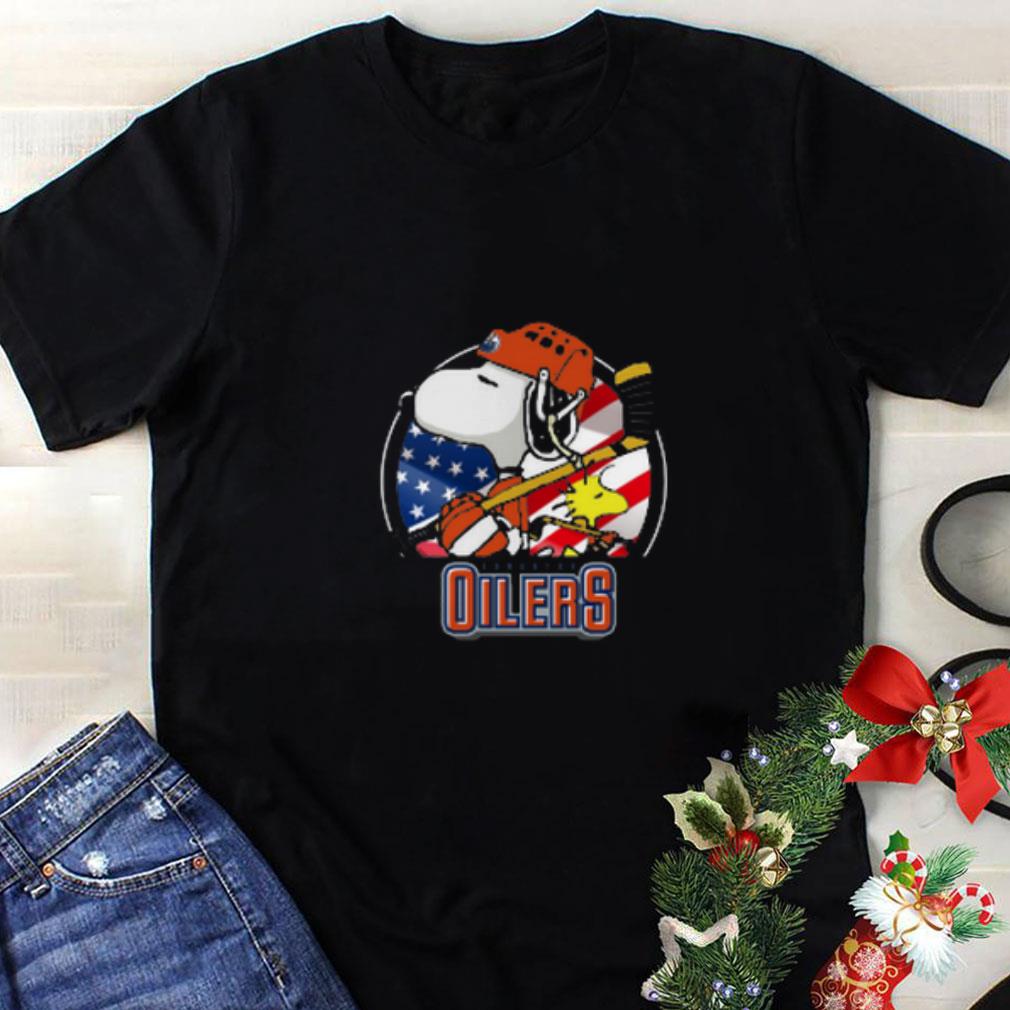 Nice Edmonton Oilers Snoopy And Woodstock NHL shirt 1 - Nice Edmonton Oilers Snoopy And Woodstock NHL shirt