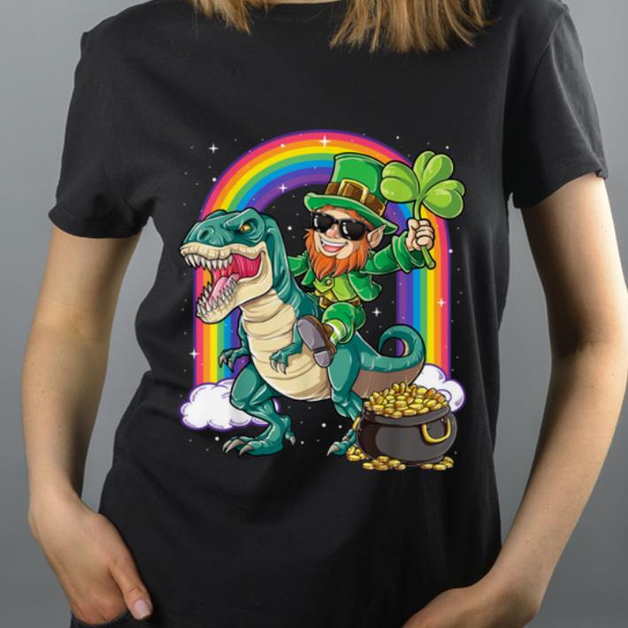 Nice Leprechaun Riding Dinosaur St Patricks Day Boys Kids T Rex shirt 4 - Nice Leprechaun Riding Dinosaur St Patricks Day Boys Kids T Rex shirt