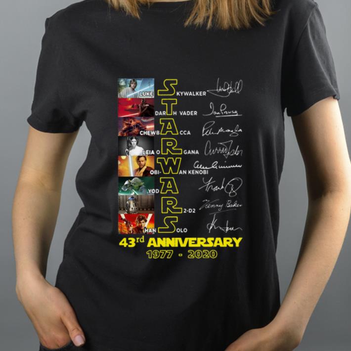 Nice Star Wars 43rd Anniversary Luke Skywalker Darth Vader Signatures shirt 4 - Nice Star Wars 43rd Anniversary Luke Skywalker Darth Vader Signatures shirt