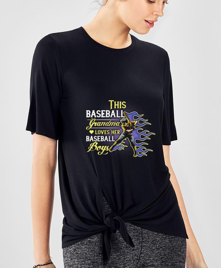 Nice This baseball grandma loves her baseball boy shirt 4 - Nice This baseball grandma loves her baseball boy shirt