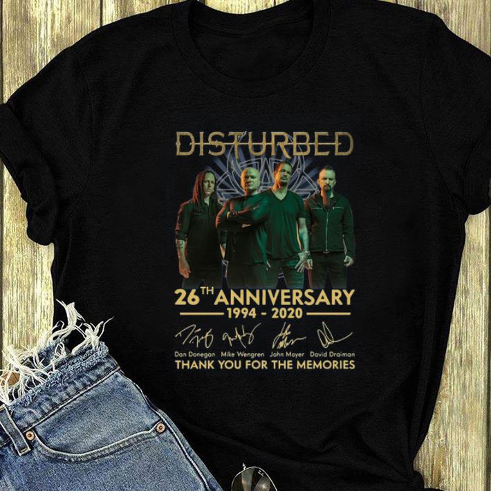 Official Disturbed 26th Anniversary Thank You For The Memories Signatures shirt 4 - Official Disturbed 26th Anniversary Thank You For The Memories Signatures shirt