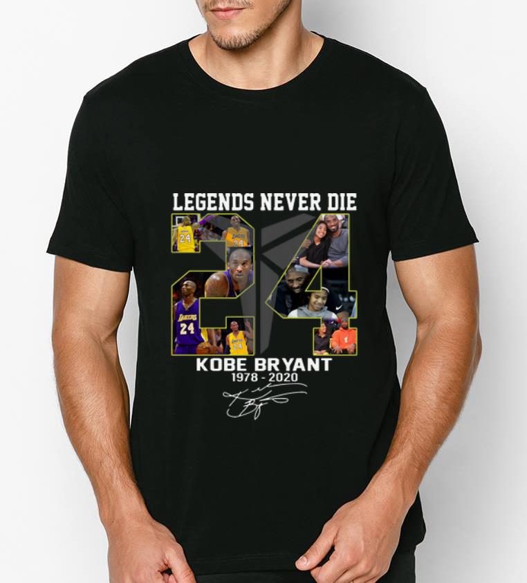 Official Legends Never Die Black Mamba Kobe Bryant 1978 2020 Signatures shirt 4 - Official Legends Never Die Black Mamba Kobe Bryant 1978 – 2020 Signatures shirt