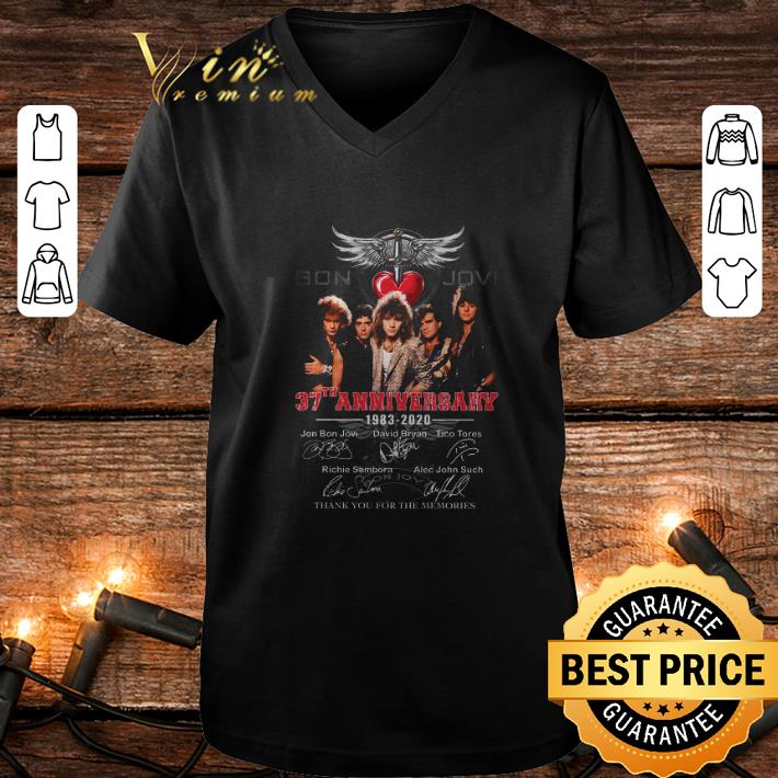 Original Bon Jovi Logo 37th anniversary 1983 2020 signatures Jon Bon Jovi shirt 4 - Original Bon Jovi Logo 37th anniversary 1983-2020 signatures Jon Bon Jovi shirt