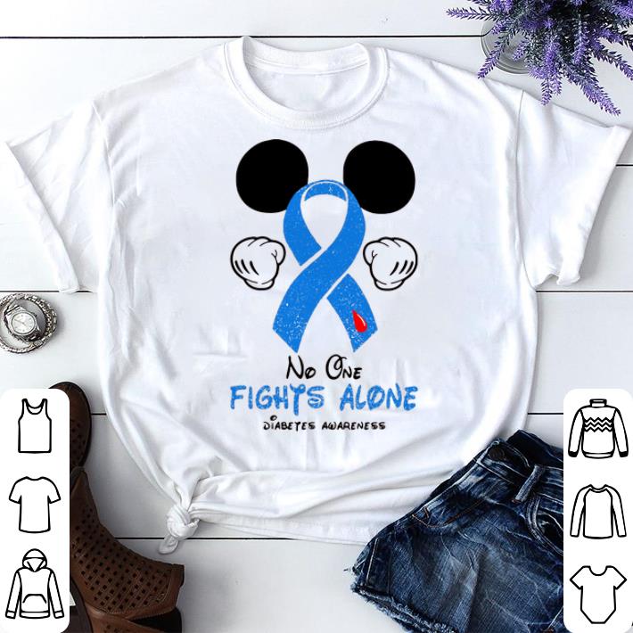Original Disney Mickey Mouse No One Fights Alone Diabetes Awareness shirt 4 - Original Disney Mickey Mouse No One Fights Alone Diabetes Awareness shirt