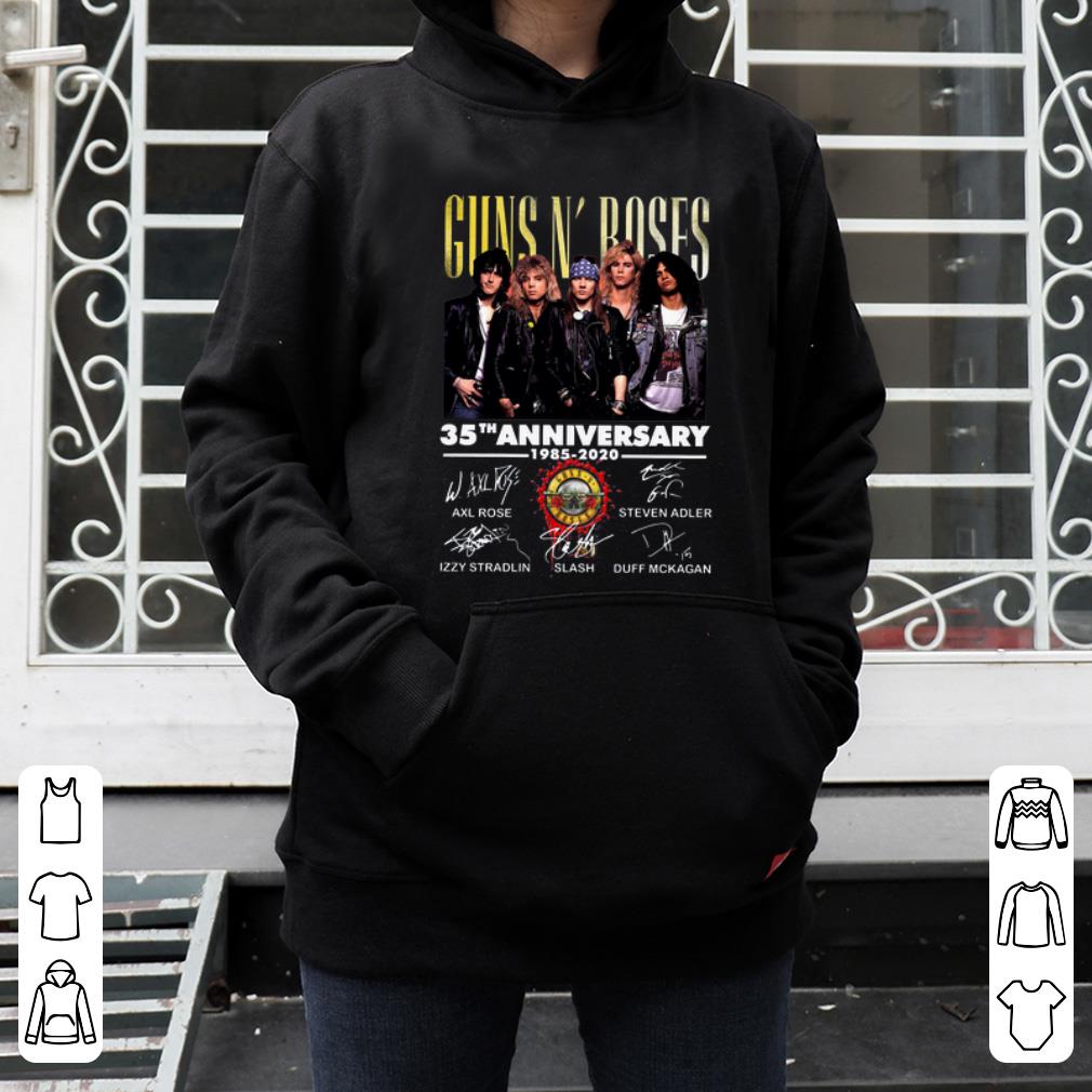 Original Gun N Roses 35th Anniversary Thank You For The Memories Signatures shirt 4 - Original Gun N' Roses 35th Anniversary Thank You For The Memories Signatures shirt