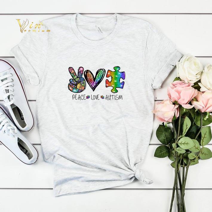 Peace Love Autism Awareness puzzle shirt sweater Peace Love Autism Awareness puzzle shirt sweater 4 - Peace Love Autism Awareness puzzle shirt sweater