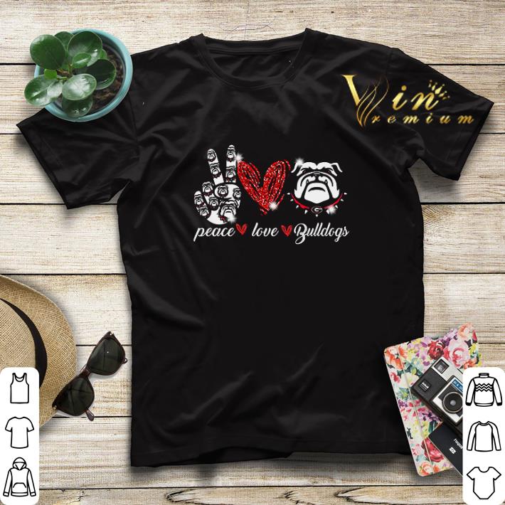 Peace love Georgia Bulldogs shirt sweater 4 - Peace love Georgia Bulldogs shirt sweater
