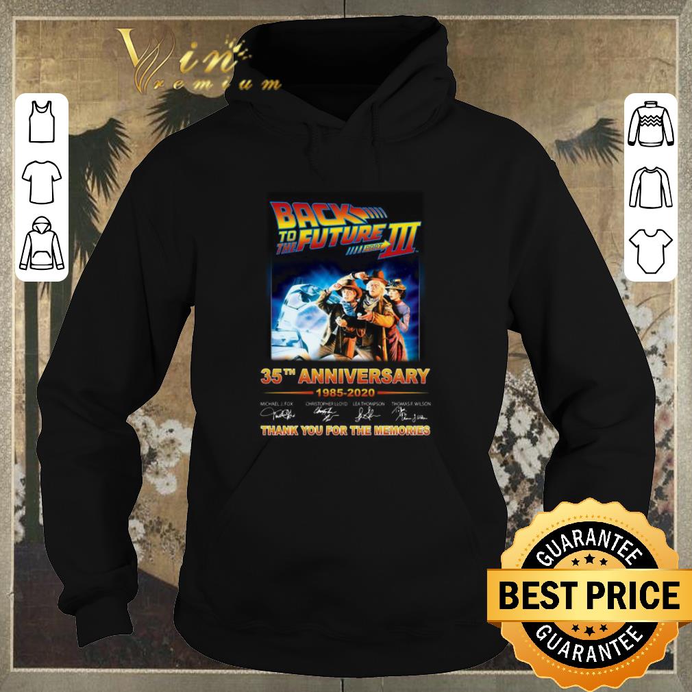 Premium Back to the future part III 35th anniversary signatures thank you for the memories shirt sweater 4 1 - Premium Back to the future part III 35th anniversary signatures thank you for the memories shirt sweater