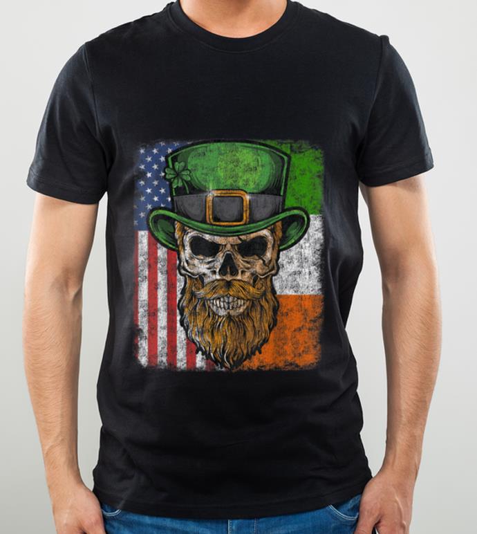 Premium Irish American Flag With Skull For St Patricks Day shirt 4 - Premium Irish American Flag With Skull For St Patricks Day shirt