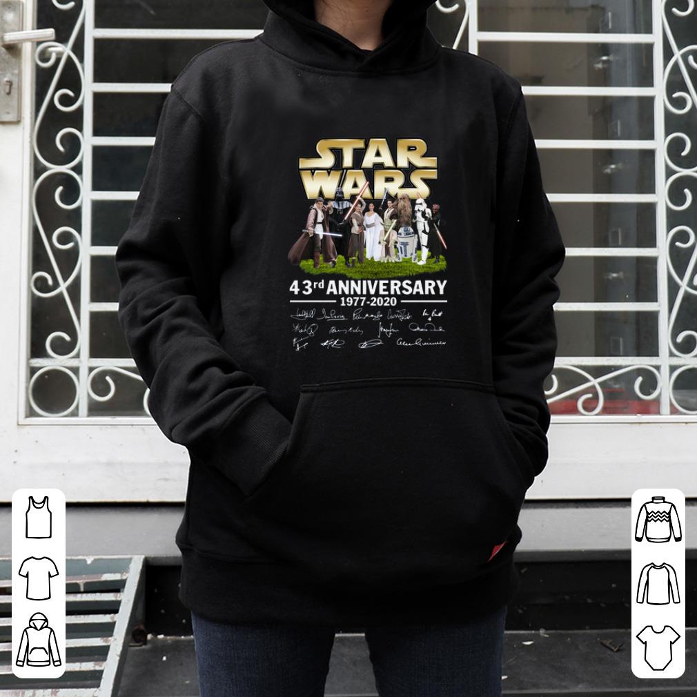 Premium Star Wars 43rd Anniversary 1977 2020 All Characters Signatures shirt 4 - Premium Star Wars 43rd Anniversary 1977-2020 All Characters Signatures shirt