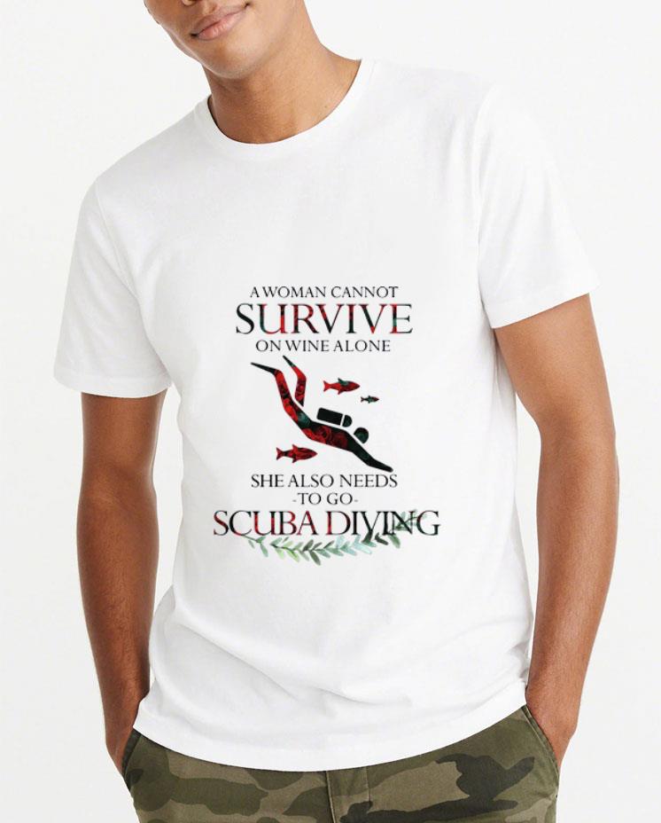 Pretty A Woman Cannot Survive On Wine Alone She Also Needs Scuba Diving shirt 4 - Pretty A Woman Cannot Survive On Wine Alone She Also Needs Scuba Diving shirt