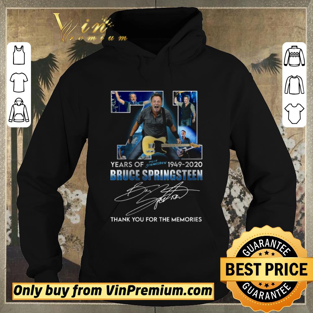 02861281 funny 71 years of 1349 2020 bruce springsteen signature thank you for the memories shirt sweater 4 - Funny 71 Years Of 1349 2020 Bruce Springsteen Signature Thank You For The Memories shirt sweater