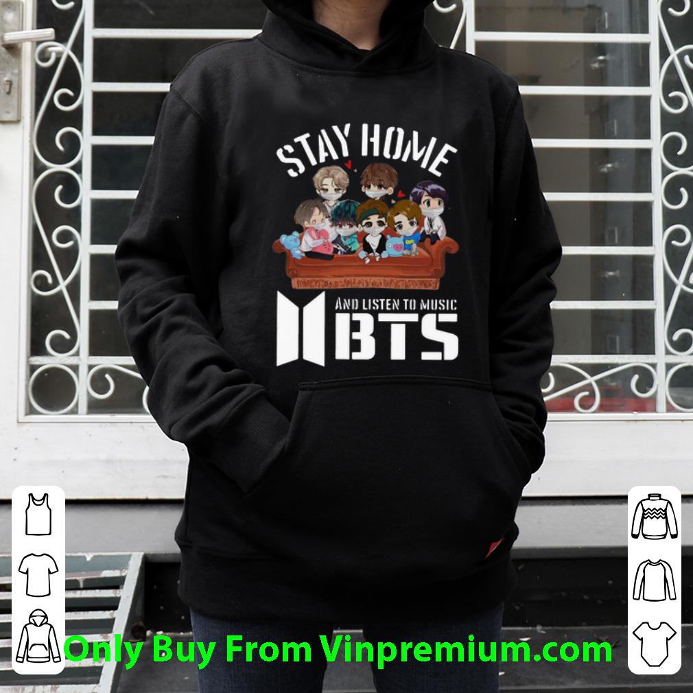 0b865b99 original stay home and listen to music bts shirt 4 - Original Stay Home And Listen To Music BTS shirt