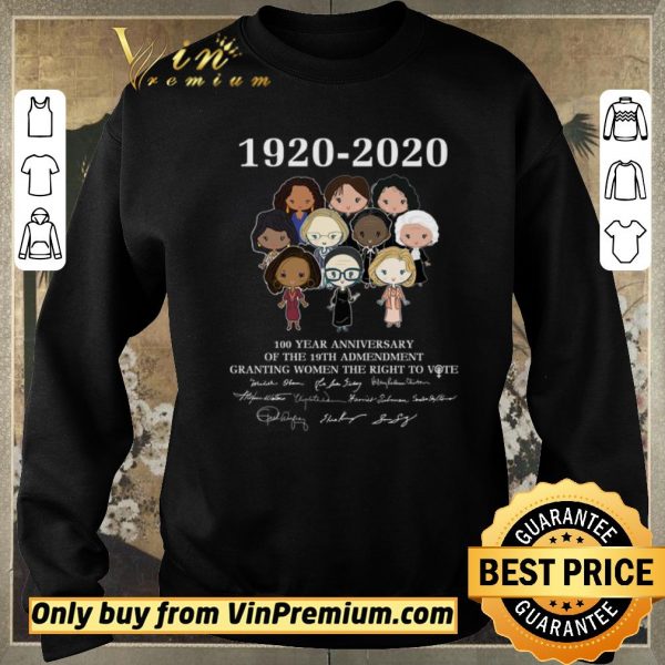 Funny 1920 2020 100 Year Anniversary Of The 19th Admendment Granting Women shirt sweater