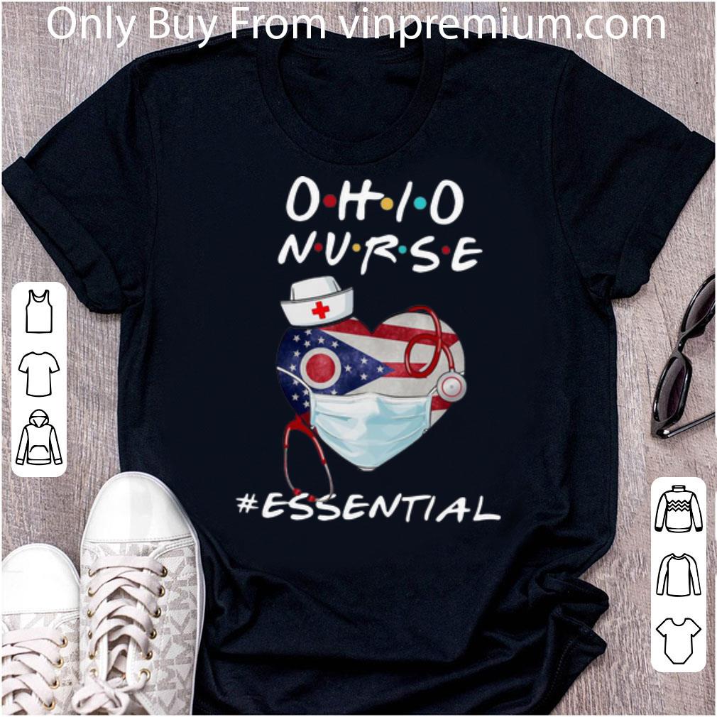 Great Ohio Nurse Heart Stethoscope Ohio Flag #Essential shirt