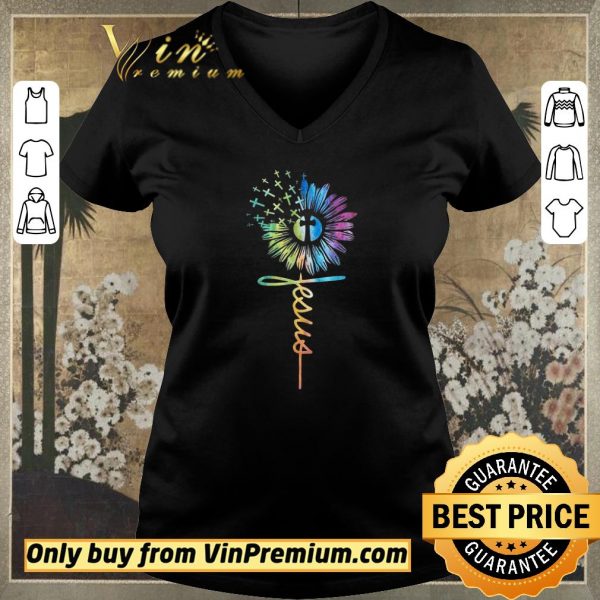 Awesome Sunflower Cross Jesus shirt sweater