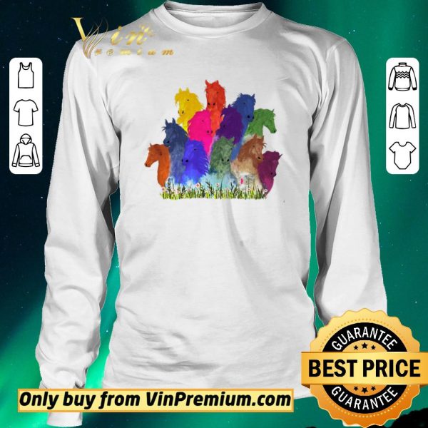 Hot Horse Watercolor Flower shirt sweater