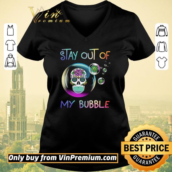 Official Roses skull stay out of my bubble shirt sweater