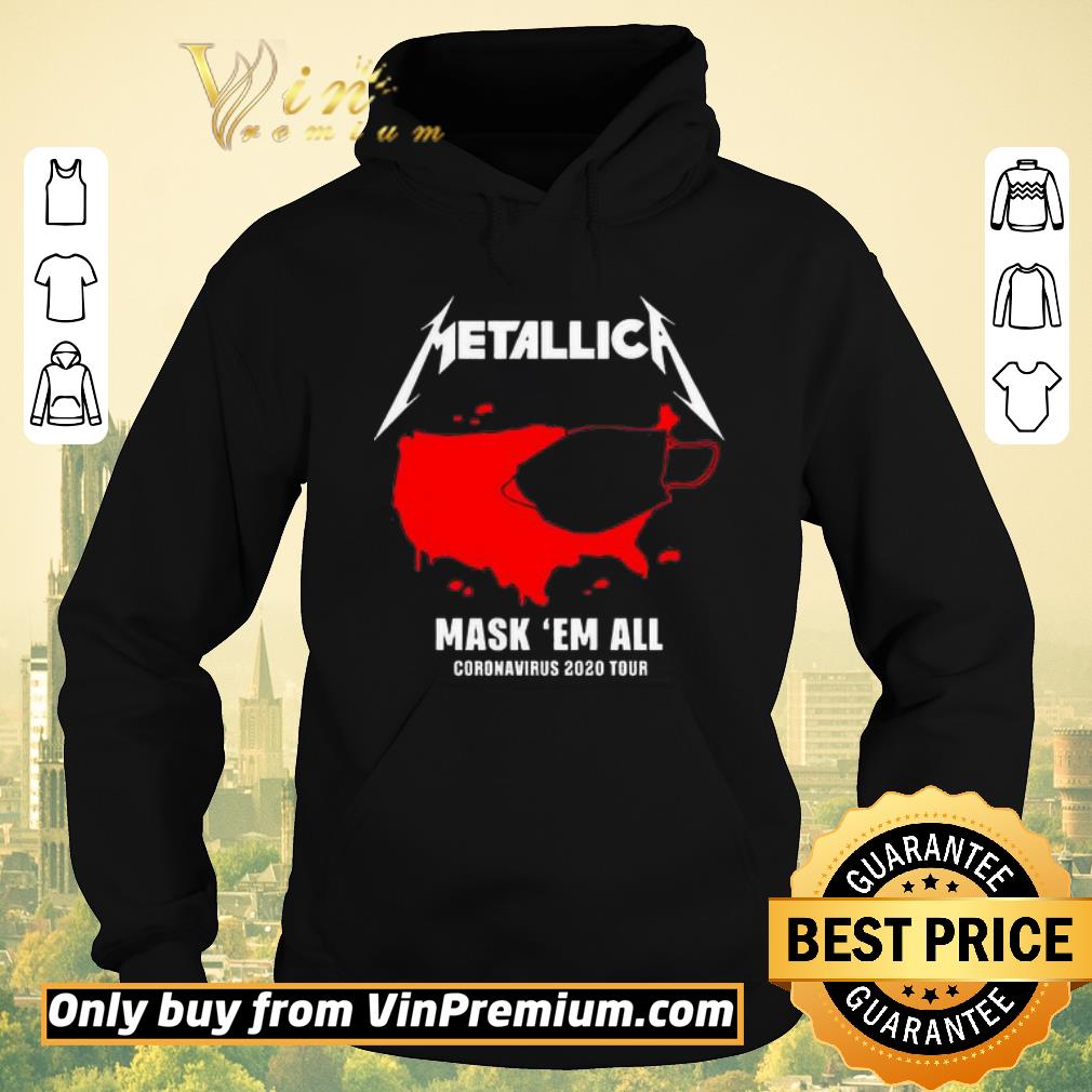 271447d2 hot metallica mask em all coronavirus 2020 tour shirt sweater 4 - Hot Metallica Mask ‘Em All coronavirus 2020 tour shirt sweater