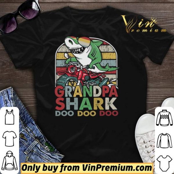Grandpa Shark Motor Bike Doo Doo Vintage shirt sweater