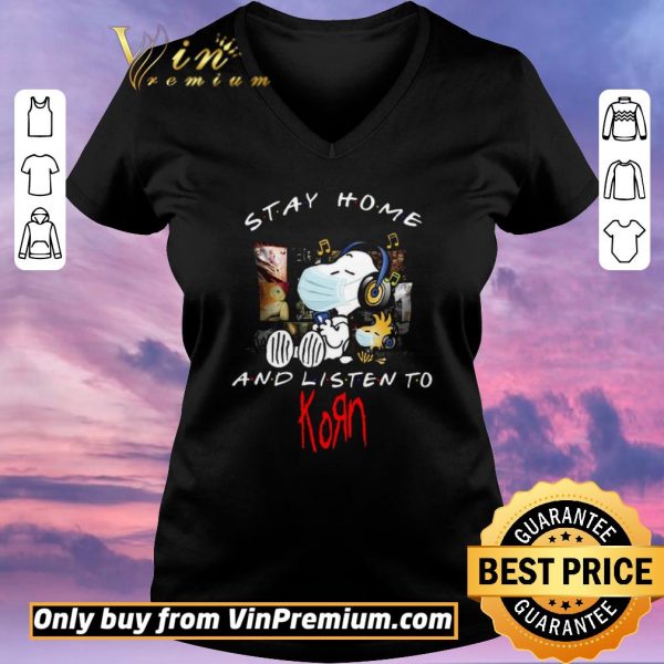 Awesome Snoopy Mask Stay Home And Listen To Korn shirt sweater