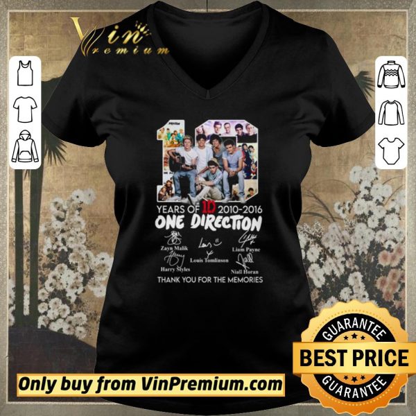 Nice 10 Years of 1D 2010-2016 One Direction thank you for the memories signatures shirt sweater