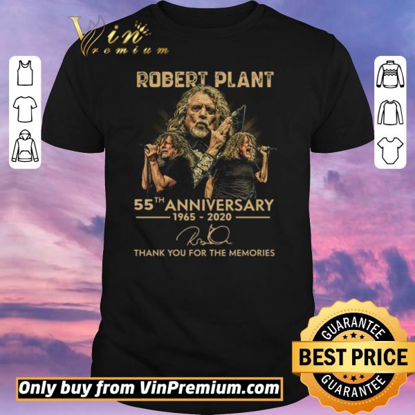 Funny Robert Plant 55th Anniversary 1965 2020 Signature Thank You For The Memories shirt sweater