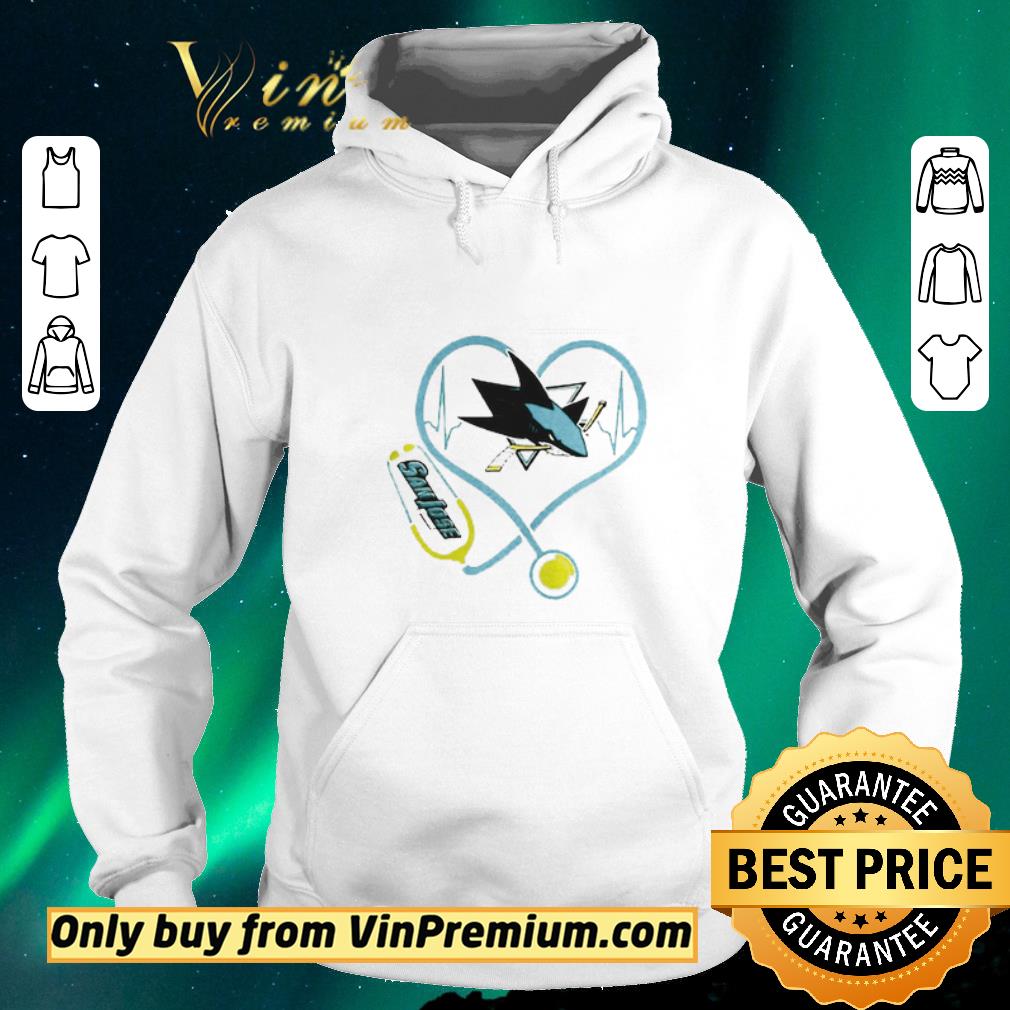 3f969847 official love san jose sharks heart stethoscope shirt sweater 4 - Official Love San Jose Sharks Heart stethoscope shirt sweater