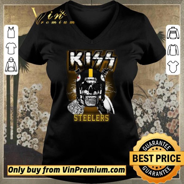 Awesome Skull KISS Band Pittsburgh Steelers shirt sweater