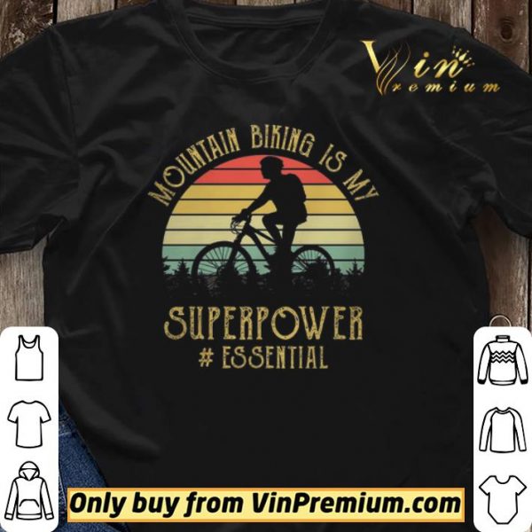 moutain biking is my superpower essential vintage shirt sweater