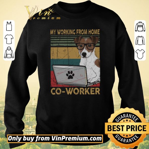 Funny Pit Bull Terrier My Working From Home Co Worker Vintage shirt sweater