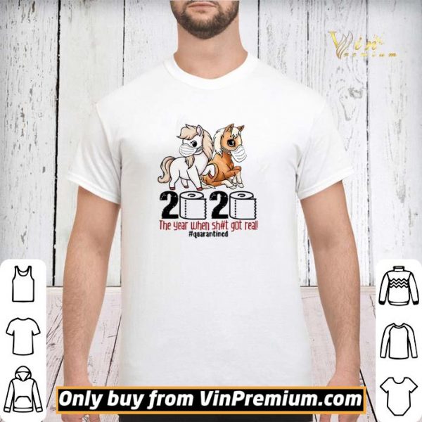 Horse wearing mask 2020 the year when shit got real #quarantined shirt sweater