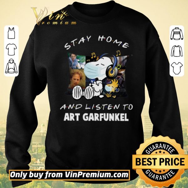 Awesome Snoopy Woodstock Mask Stay Home And Listen To Art Garfunkel shirt sweater