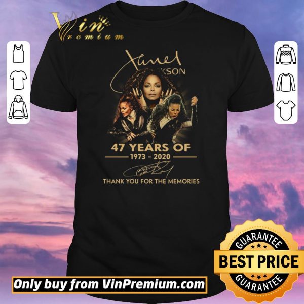 Awesome Janet Jackson 47 Years Of 1973 2020 Signature Thank You For The Memories shirt sweater