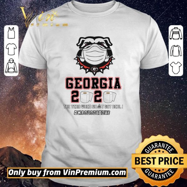 Official Georgia Bulldogs 2020 the year when shit got real quarantined toilet paper shirt sweater