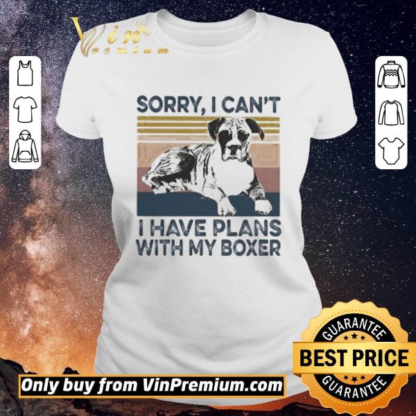 Premium Sorry I can’t I have plans with my boxer vintage shirt sweater