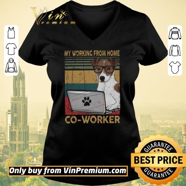 Funny Pit Bull Terrier My Working From Home Co Worker Vintage shirt sweater