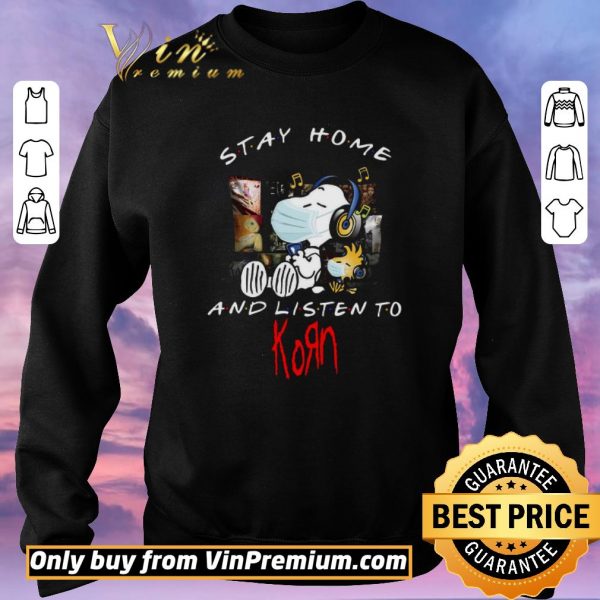 Awesome Snoopy Mask Stay Home And Listen To Korn shirt sweater